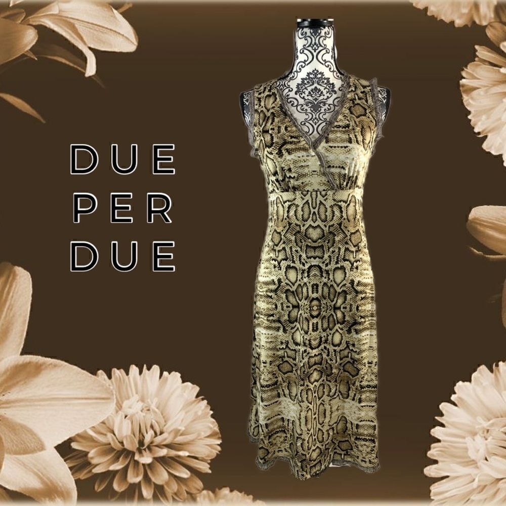 DUE’ PERDUE’ sleeveless snakeskin print dress - Picture 3 of 8